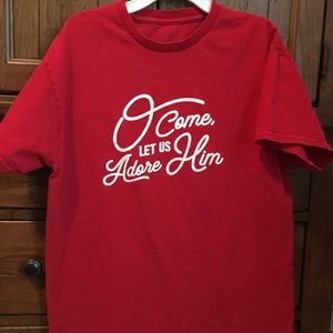 Christmas “O come let us adore Him” tshirt